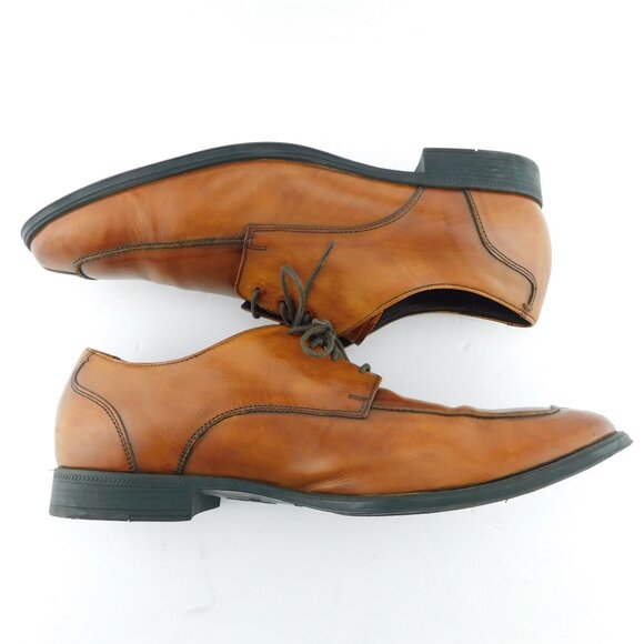 COLE HAAN Nike Air Cognac Brown Leather Lace-up Oxfords 